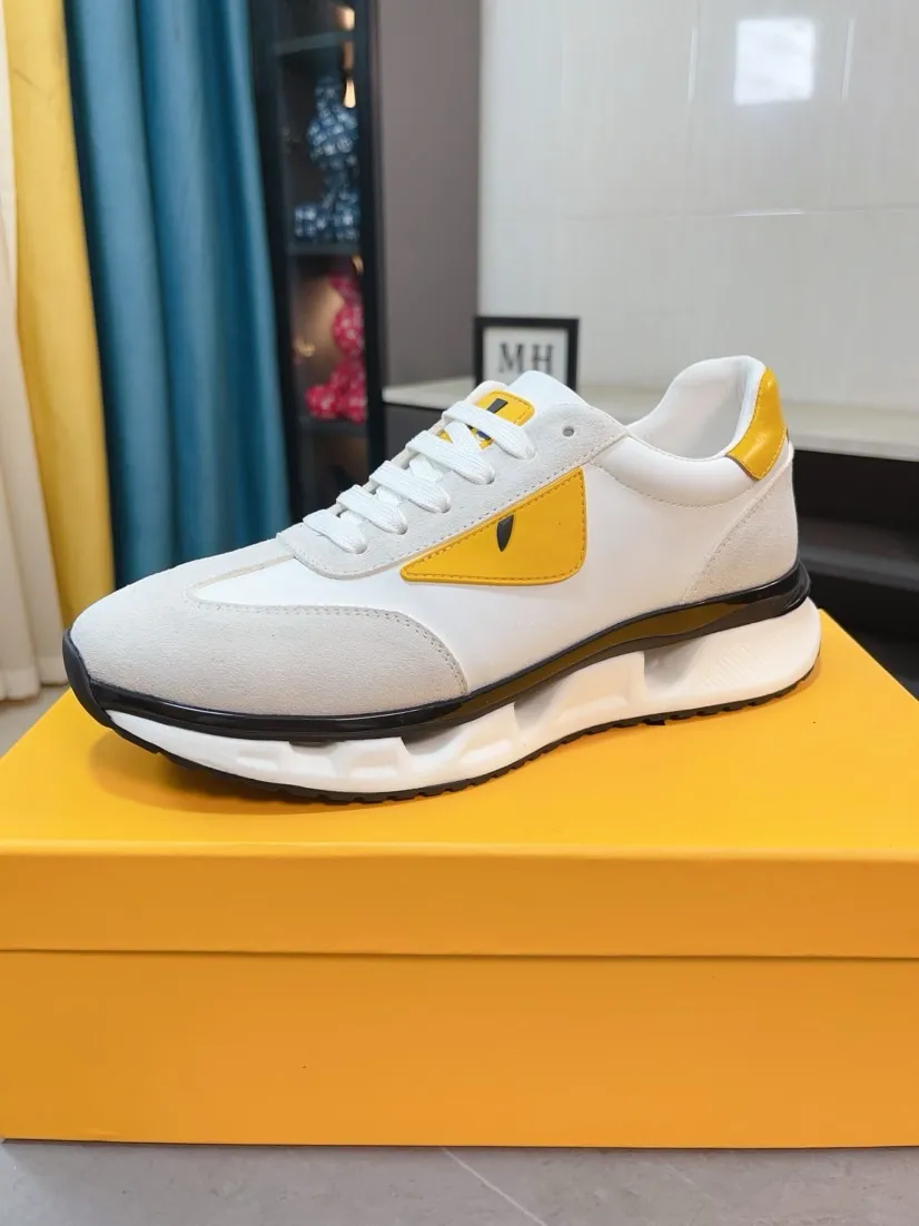 Men's shoes 💰440🌹🌹[fendi] Fendi classic and comfortable men, this complex sneaker is made of soft calfskin➕genuine leather lining➕original ultra-light rubber material with rough outsole. This unique light style is suitable for the casual and refined sensibility of this season. It is comfortable and natural on the feet. It is an everyday style for casual travel in autumn and winter! 38/44